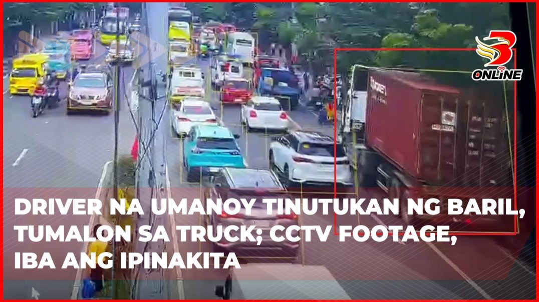 ⁣Driver na umanoy tinutukan ng baril, tumalon sa truck; CCTV footage, iba ang ipinakita
