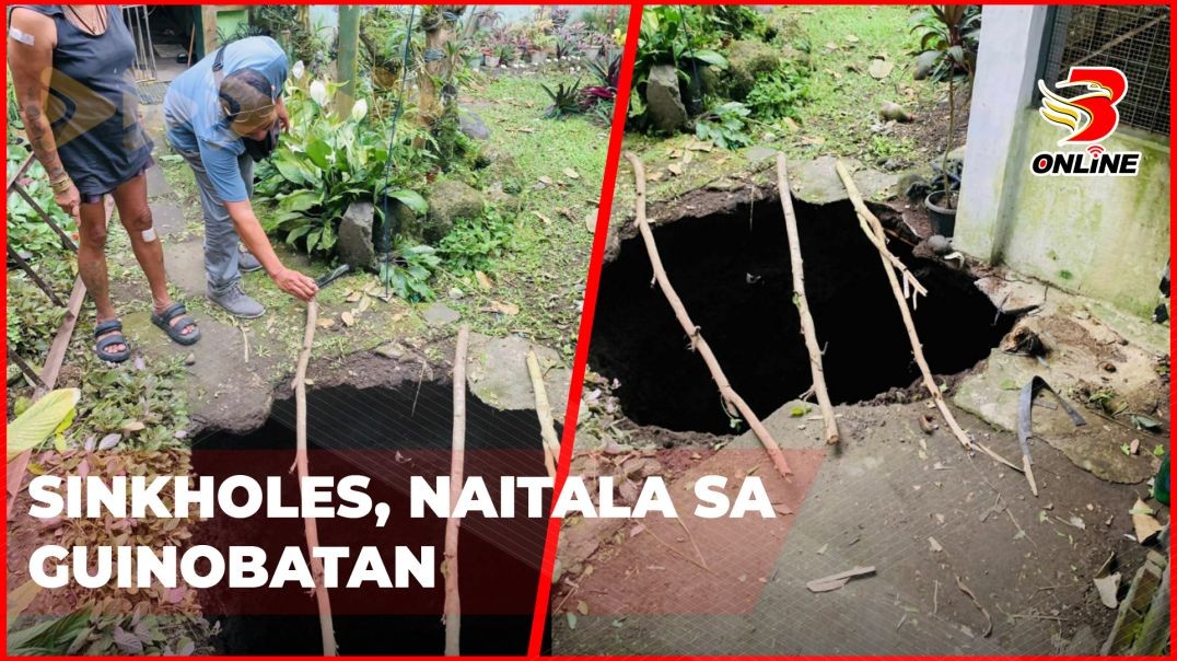 ⁣Sinkholes, naitala sa Guinobatan