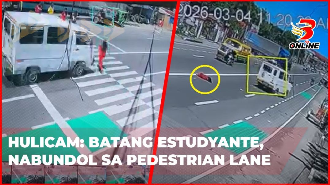 ⁣Hulicam-Batang estudyante, nabundol sa pedestrian lane