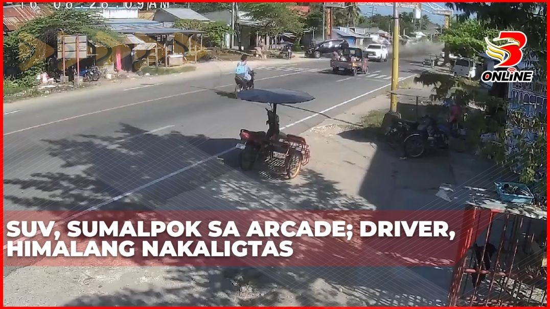 ⁣SUV, sumalpok sa arcade; driver, himalang nakaligtas