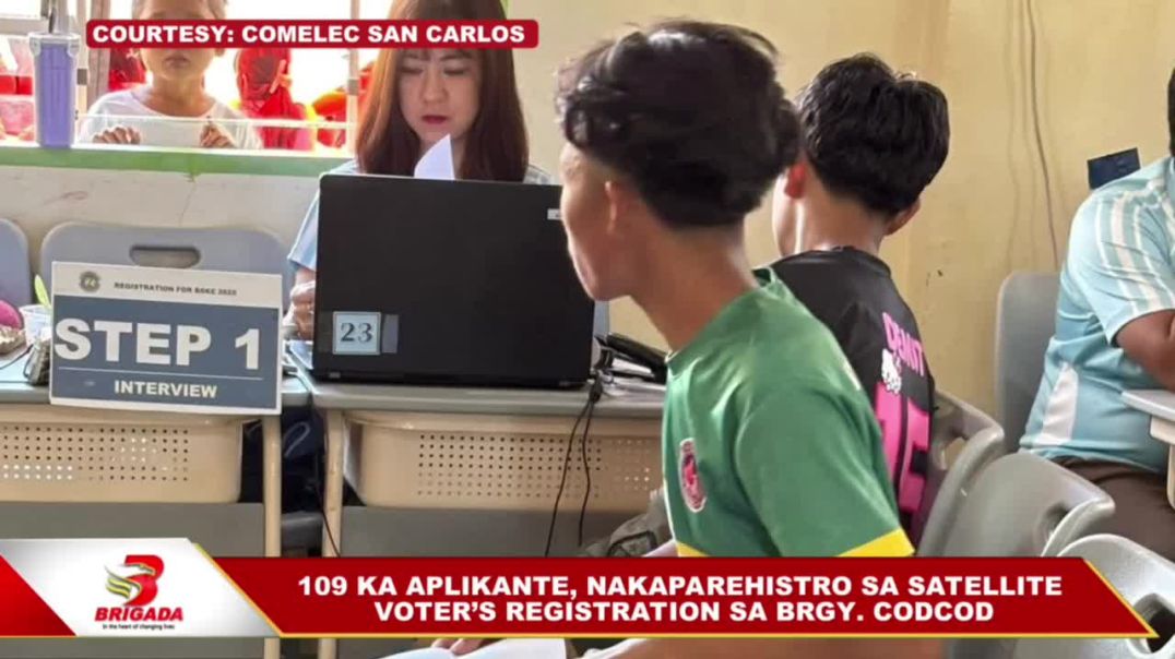 ⁣109 ka aplikante, nakaparehistro sa satellite voter’s registration sa Brgy. Codcod