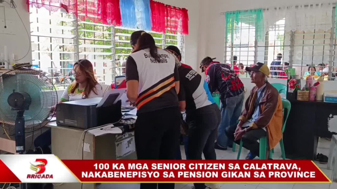 ⁣100 ka mga senior citizen sa Calatrava, nakabenepisyo sa pension gikan sa province