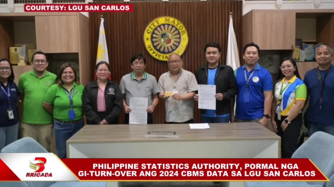 ⁣Philippine Statistics Authority, pormal nga gi-turn-over ang 2024 CBMS data sa LGU San Carlos