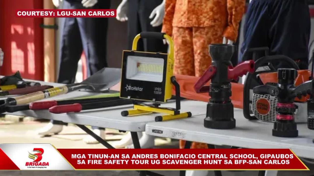 ⁣Mga tinun-an sa Andres Bonifacio Central School, gipaubos sa Fire Safety Tour ug Scavenger Hunt sa B
