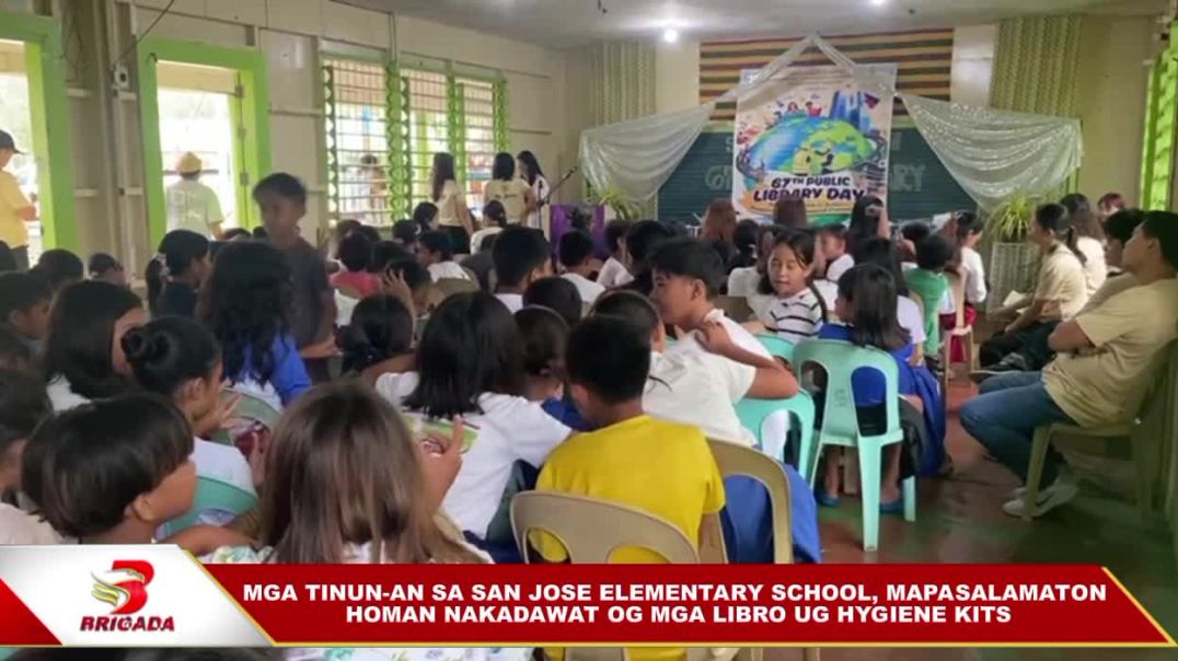 ⁣Mga tinun-an sa San Jose Elementary School, mapasalamaton homan makadawat og mga libro ug hygiene ki