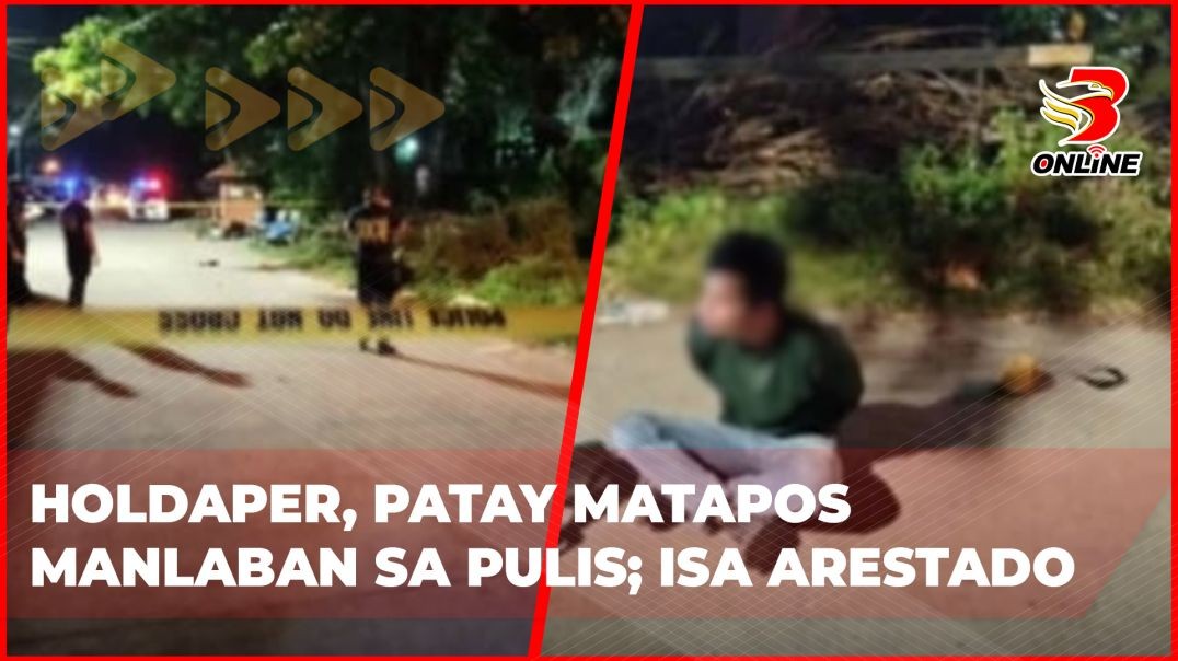 ⁣Holdaper, patay matapos manlaban sa pulis; isa arestado