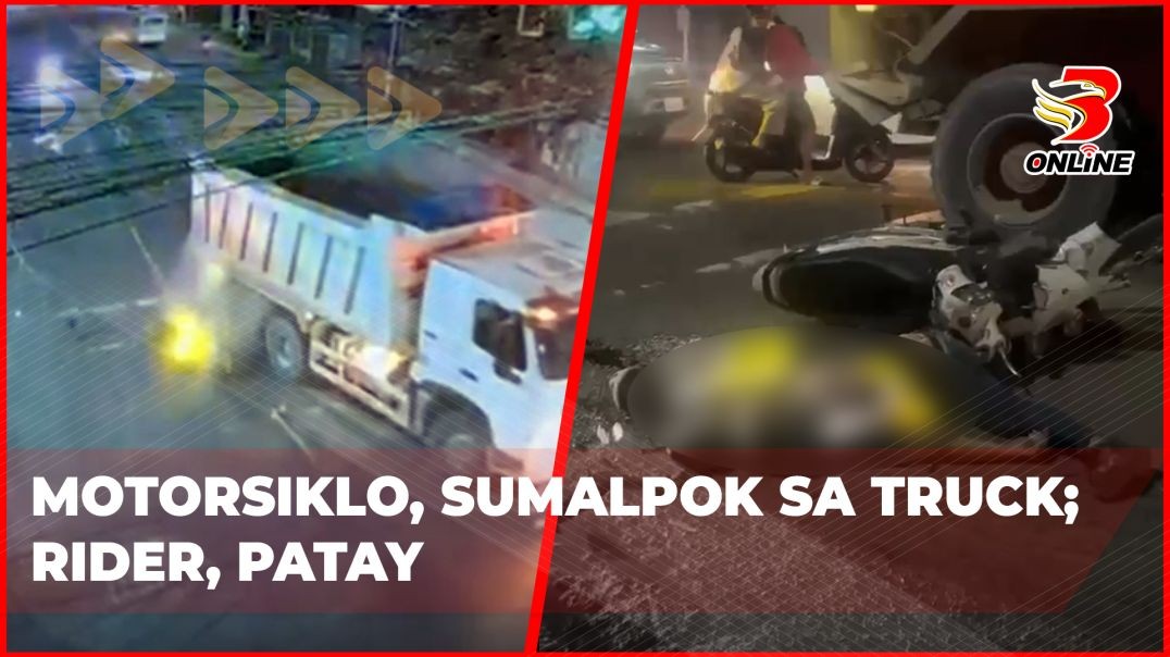 ⁣Motorsiklo, sumalpok sa truck; Rider, patay