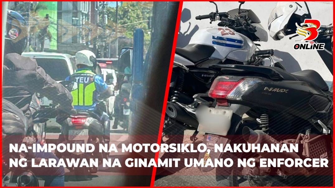 ⁣Na-impound na motorsiklo, nakuhanan ng larawan na ginamit umano ng enforcer