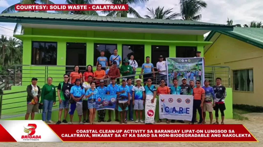 ⁣Coastal clean-up activity sa Barangay Lipat-on lungsod sa Calatrava, mikabat sa 47 ka sako sa non-bi