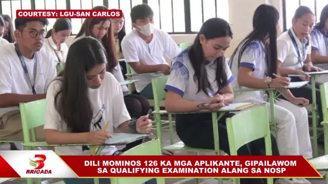 ⁣Dili mominos 126 ka mga aplikante, gipailawom sa qualifying examination alang sa Negros Occidental S