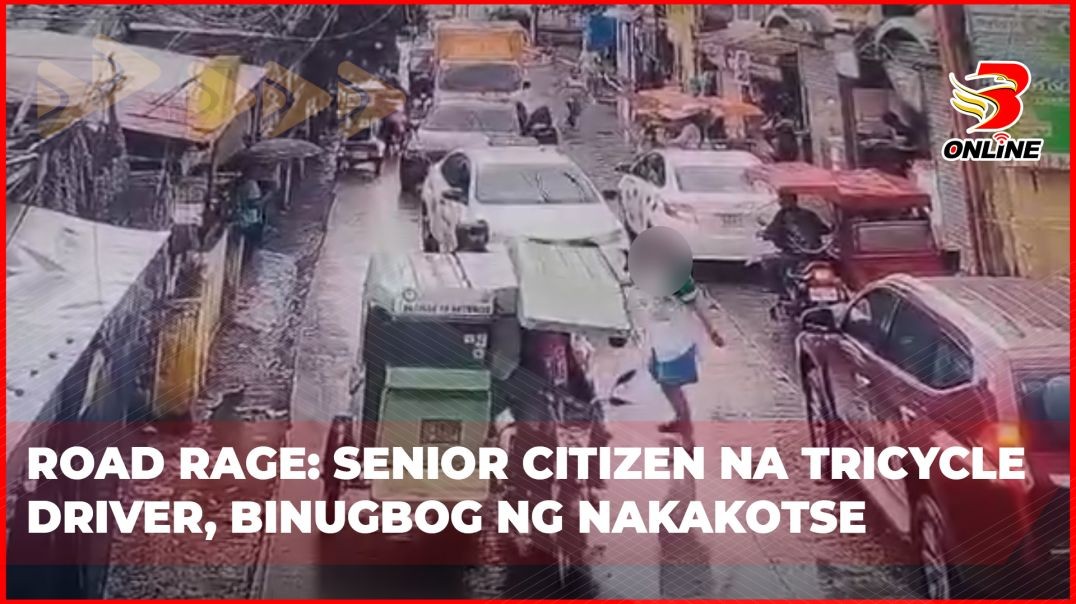 ⁣Road rage- Senior citizen na tricycle driver, binugbog ng nakakotse