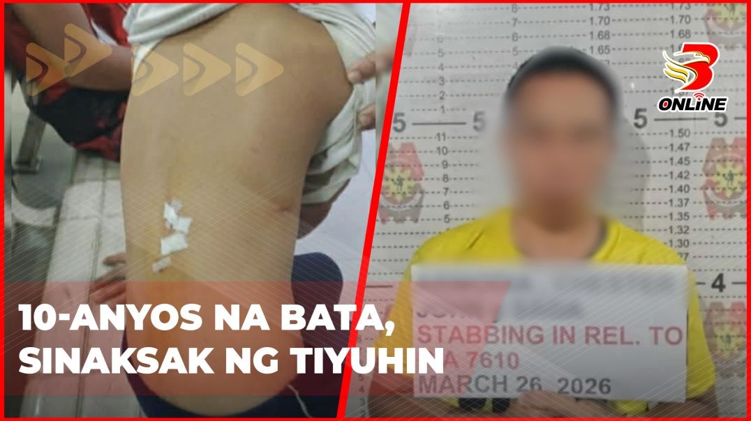 ⁣10-anyos na bata, sinaksak ng tiyuhin