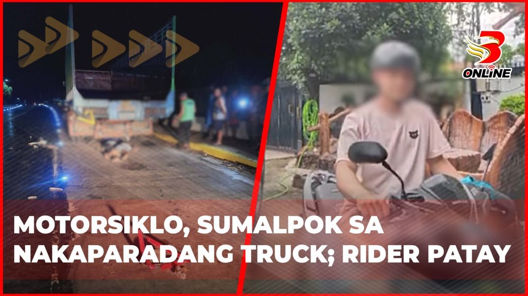 ⁣Motorsiklo, sumalpok sa nakaparadang truck; rider patay