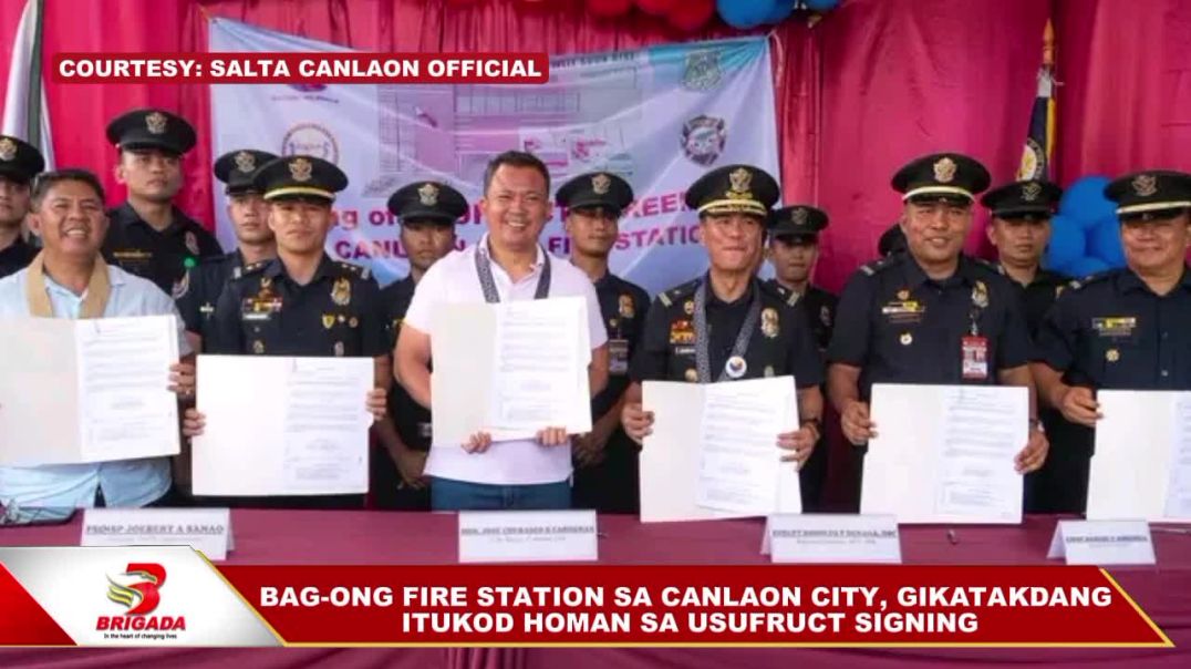 ⁣Bag-ong Fire Station sa Canlaon City, gikatakdang itukod homan sa usufruct signing
