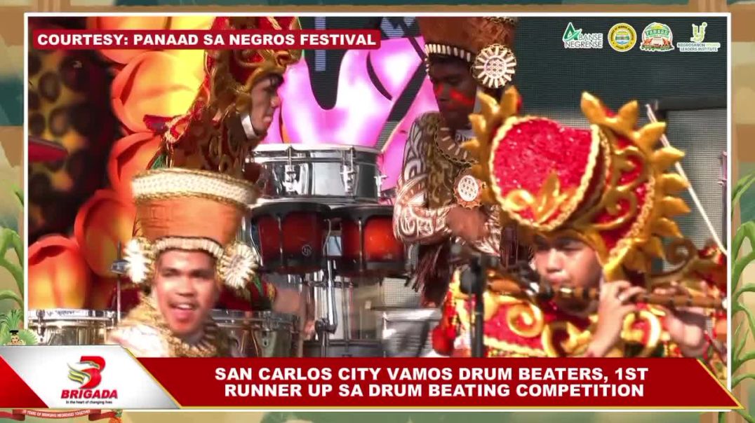 ⁣San Carlos City vamos drum beaters, 1st runner up sa drum beating competition