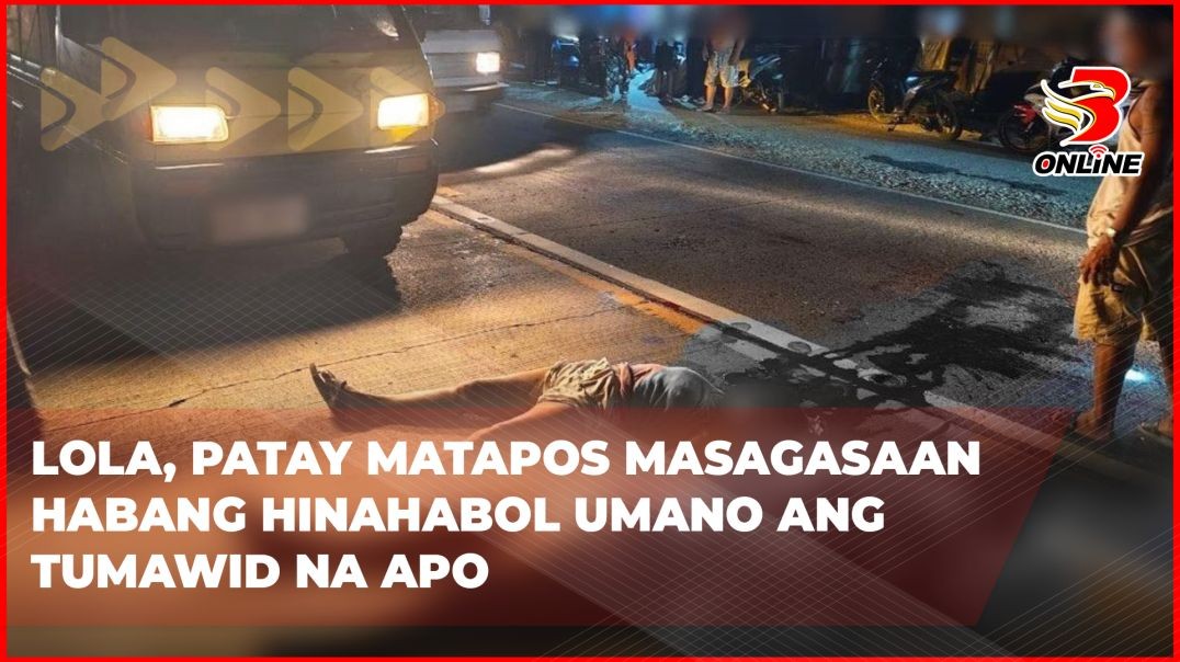 ⁣Lola, patay matapos masagasaan habang hinahabol umano ang tumawid na apo