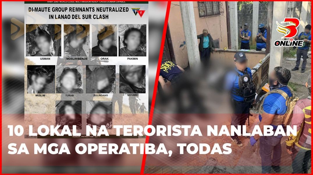 ⁣10 lokal na terorista nanlaban sa mga operatiba, todas