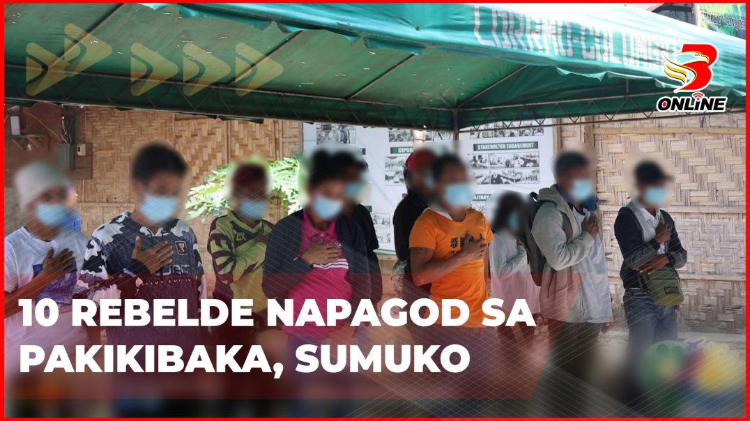 ⁣10 rebelde napagod sa pakikibaka, sumuko