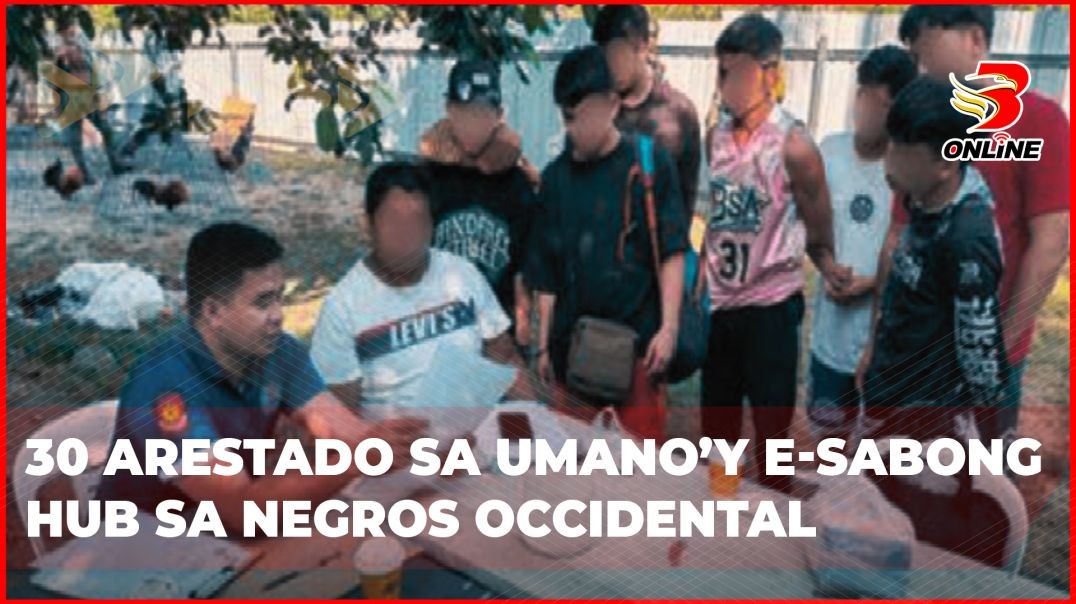 ⁣30 arestado sa umano’y e-sabong hub sa Negros Occidental