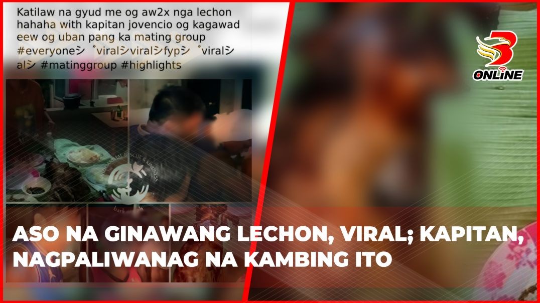 ⁣Aso na ginawang lechon, viral; Kapitan, nagpaliwanag na kambing ito