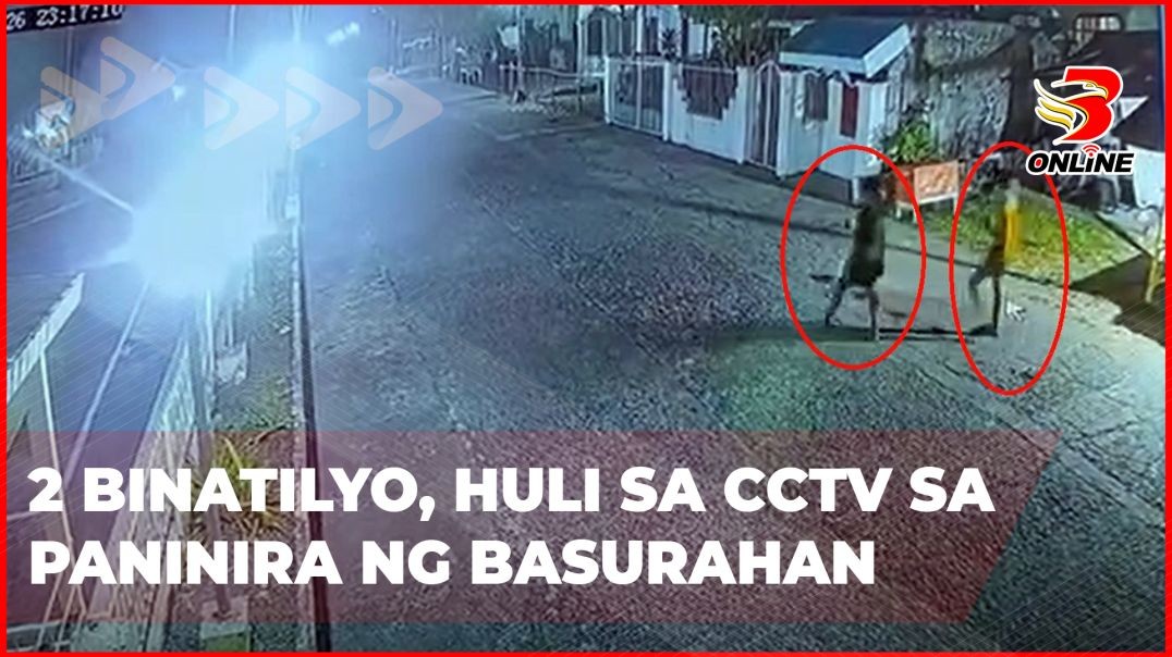 ⁣2 binatilyo, huli sa CCTV sa paninira ng basurahan