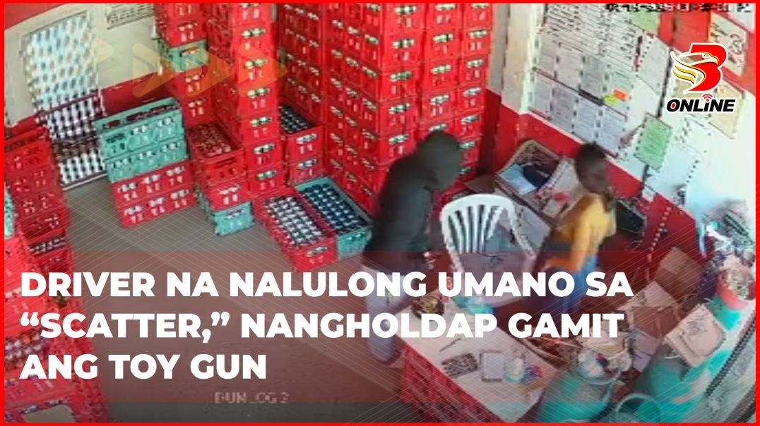 ⁣Driver na nalulong umano sa “scatter,” nangholdap gamit ang toy gun
