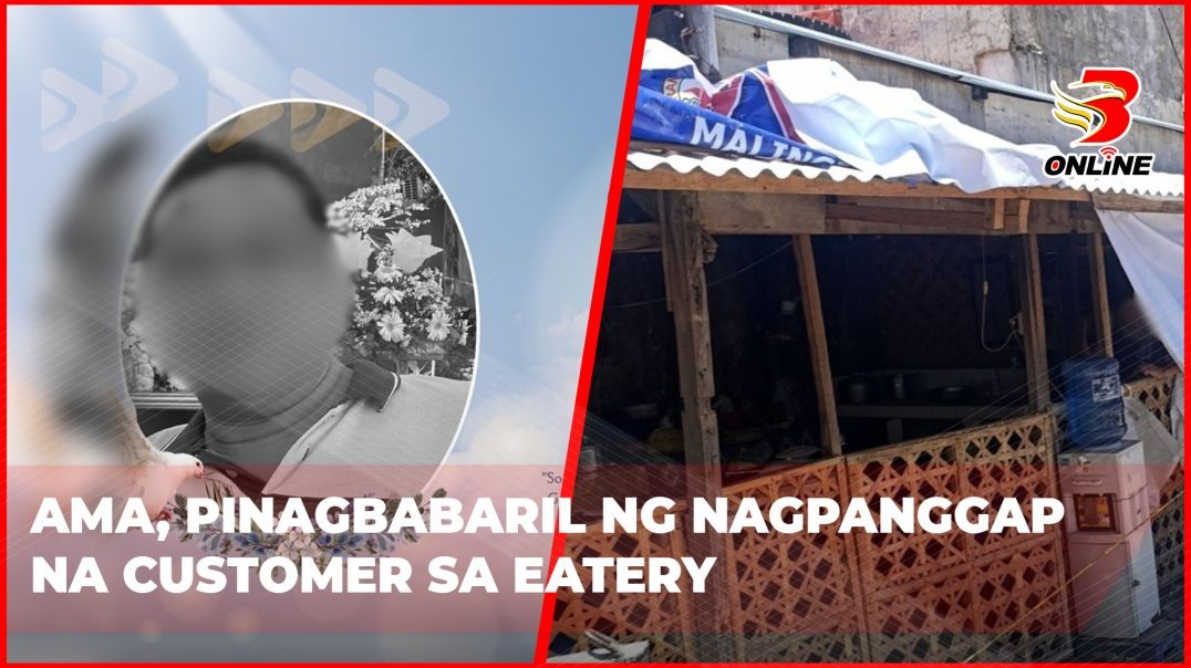 ⁣Ama, pinagbabaril ng nagpanggap na customer sa eatery