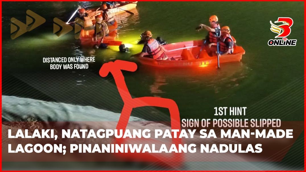 ⁣Lalaki, natagpuang patay sa man-made lagoon; pinaniniwalaang nadulas
