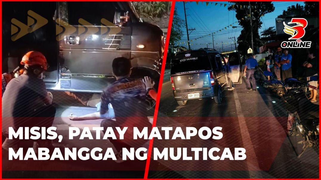 ⁣Misis, patay matapos mabangga ng multicab