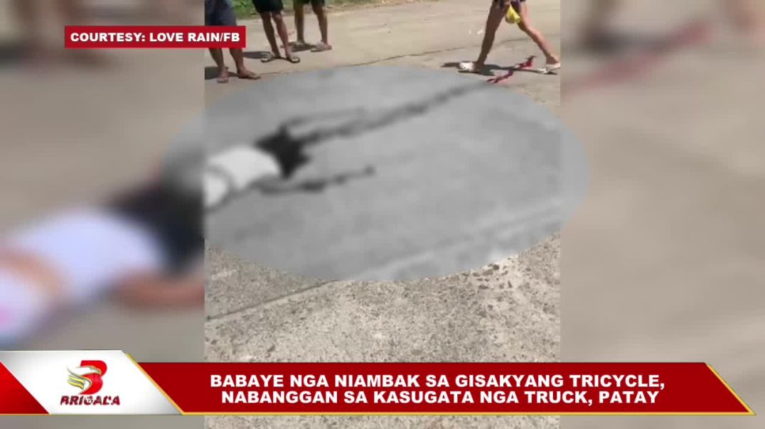 ⁣Babaye nga niambak sa gisakyang tricycle, nabanggan sa kasugata nga truck, patay