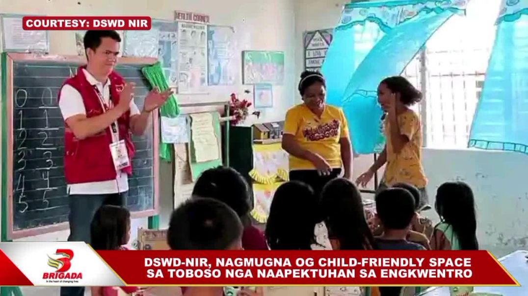 ⁣DSWD NIR, nagmugna og child friendly spaces sa Toboso nga naapektuhan sa engkwentro