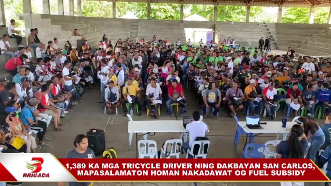 ⁣1,389 ka mga tricycle driver ning dakbayan San Carlos, mapasalamaton homan nakadawat og fuel subsidy