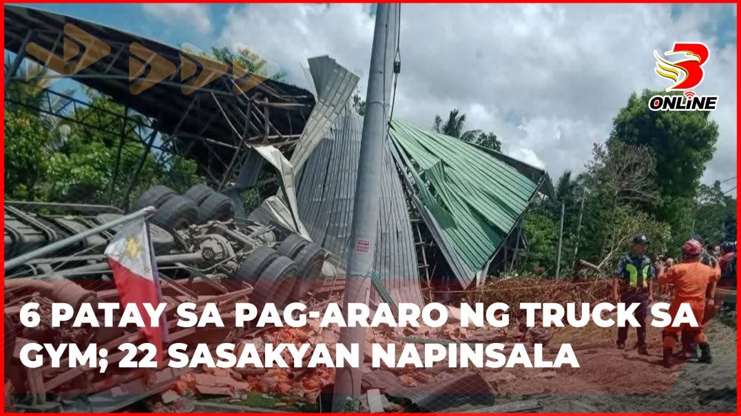 ⁣6 patay sa pag-araro ng truck sa gym; 22 sasakyan napinsala