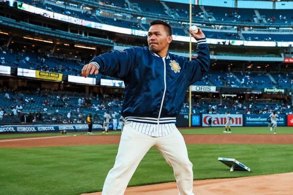 Manny Pacquiao, pinangunahan ang 'ceremonial first pitch' sa Yankee Stadium