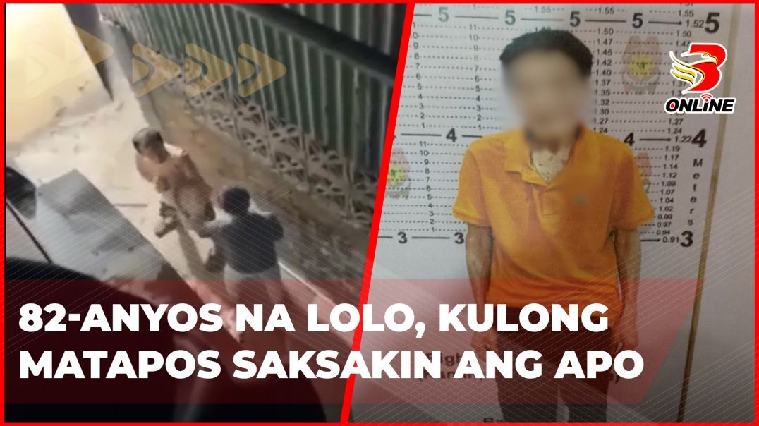 ⁣82-anyos na lolo, kulong matapos saksakin ang apo