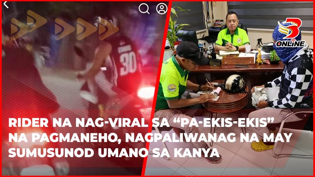 ⁣Rider na nag-viral sa “pa-ekis-ekis” na pagmamaneho sa Cebu, nagpaliwanag na may sumusunod umano sa 