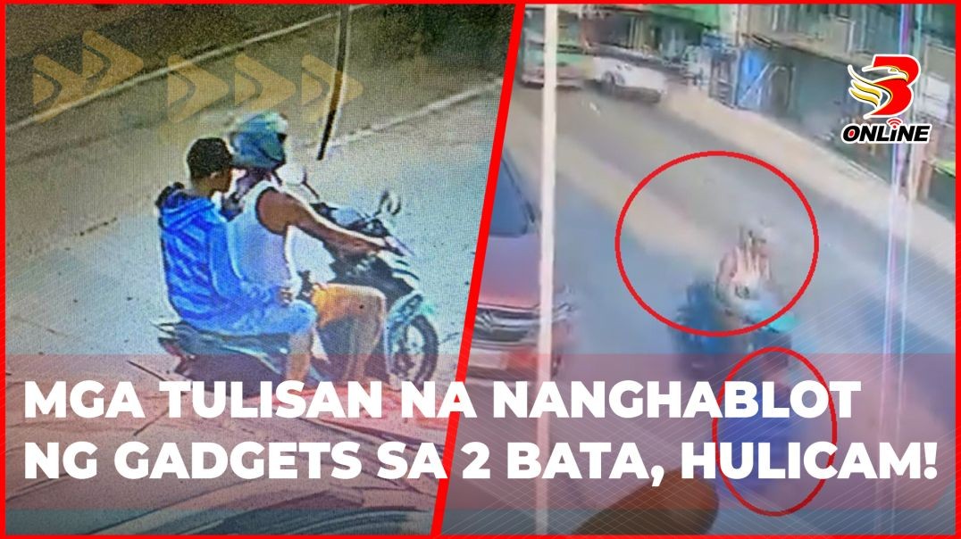 ⁣Mga tulisan na nanghablot ng gadgets sa 2 bata, hulicam!
