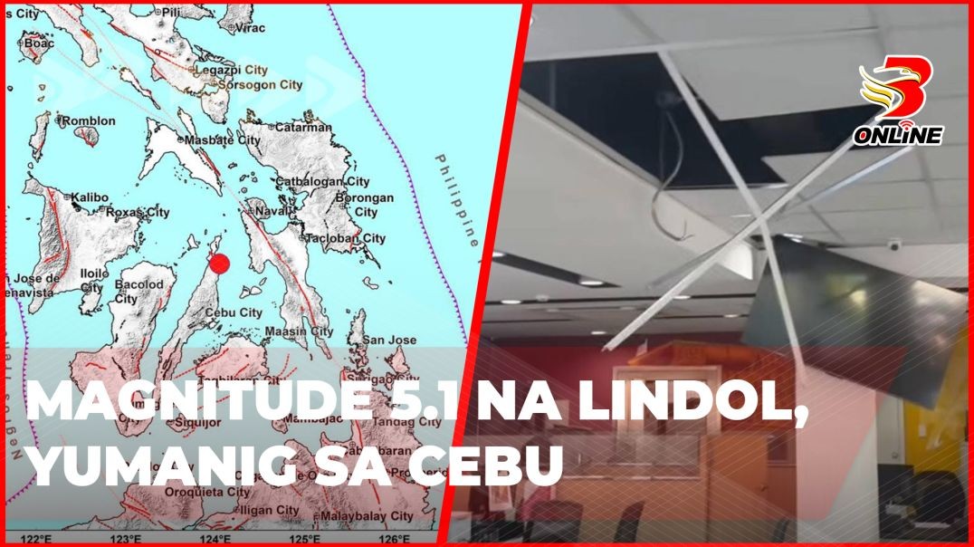 ⁣Magnitude 5.1 na lindol,  yumanig sa Cebu