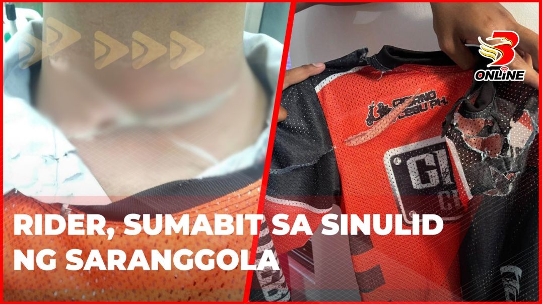 ⁣Rider, sumabit sa sinulid ng saranggola
