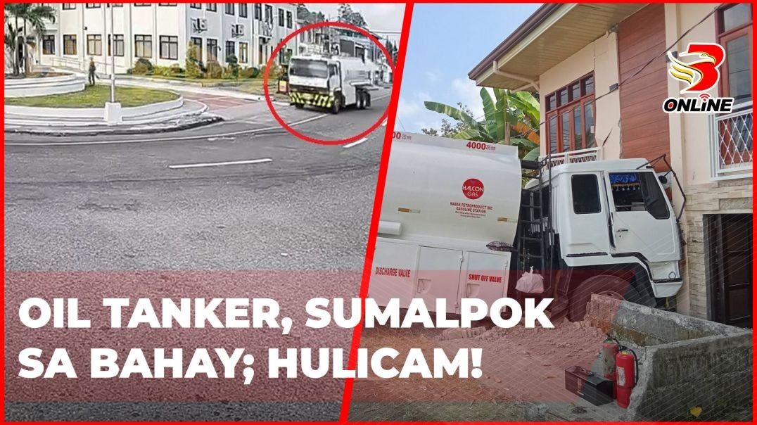 ⁣Oil tanker, sumalpok sa bahay; hulicam!