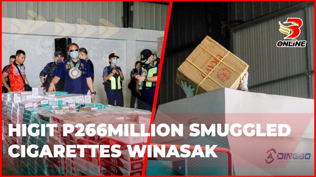 ⁣Higit P266Million smuggled cigarettes winasak