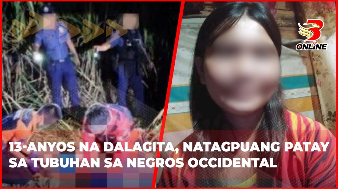 ⁣13-anyos na dalagita, natagpuang patay sa tubuhan sa Negros Occidental