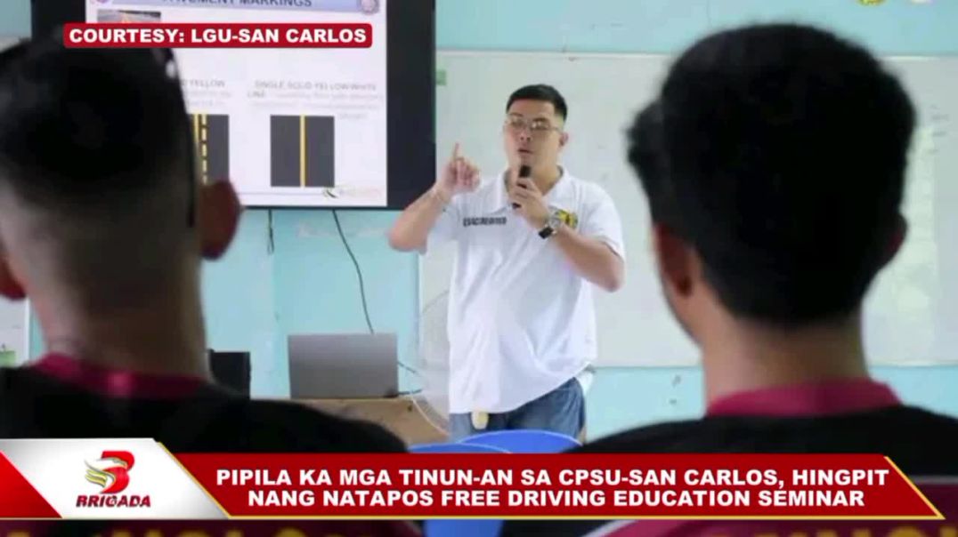 ⁣Pipila ka mga tinun-an sa CPSU-San Carlos, hingpit nang natapos free driving education seminar