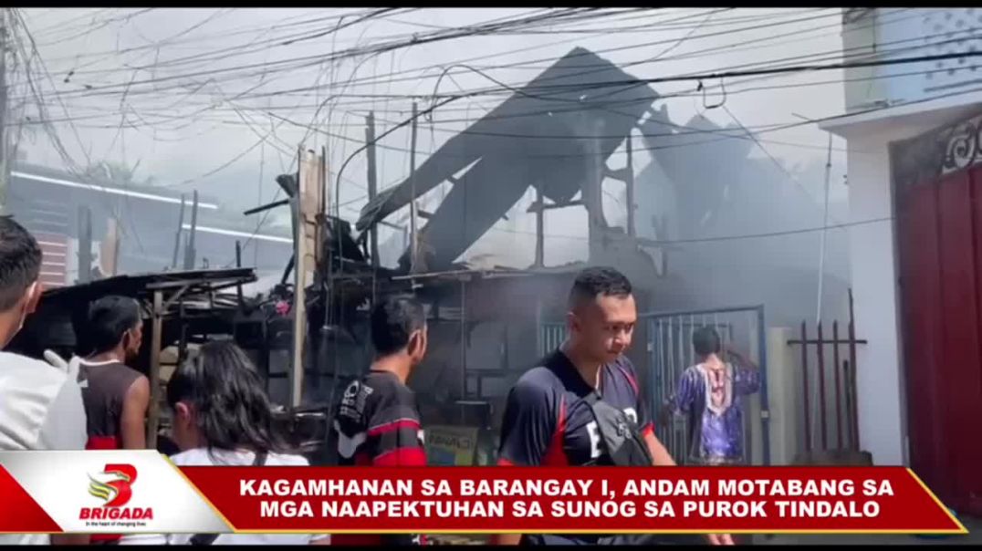 ⁣Kagamhanan sa Barangay 1, andam motabang sa mga naapektuhan sa sunog sa Purok Tindalo