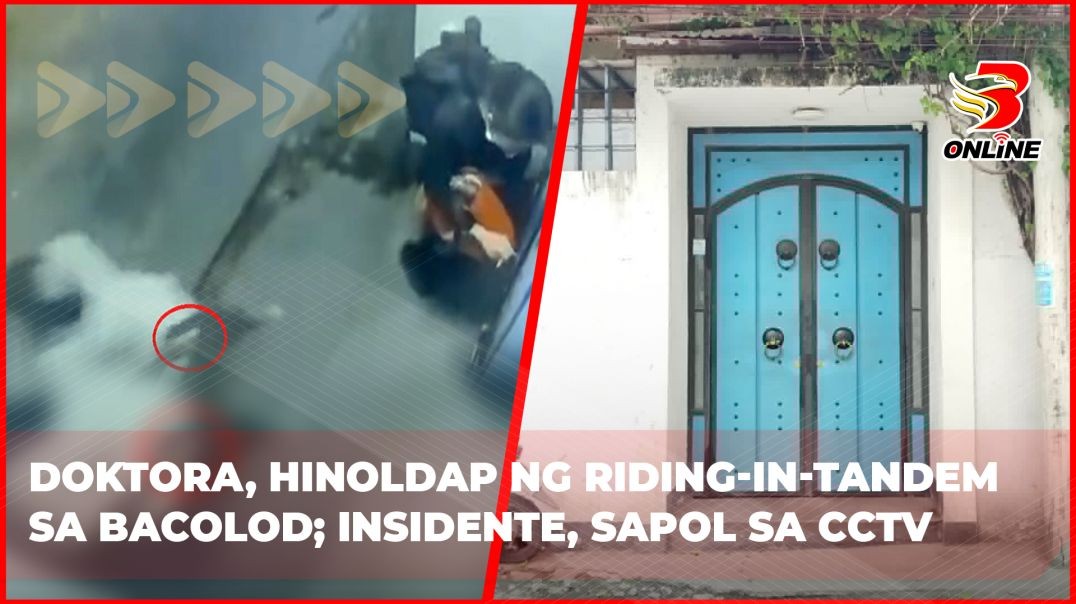 ⁣Doktora, hinoldap ng riding-in-tandem sa Bacolod; insidente, sapol sa CCTV