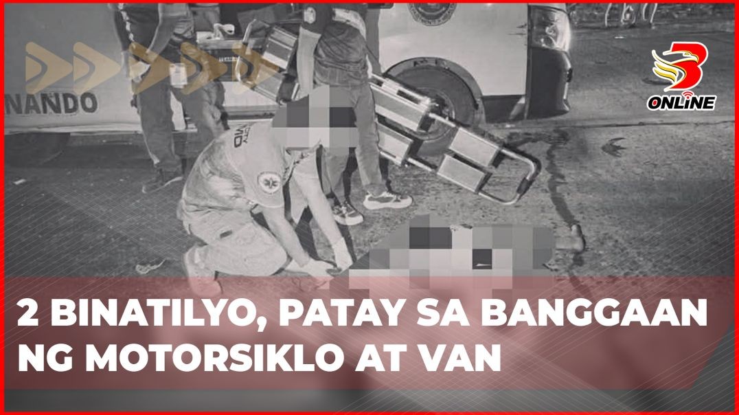 ⁣2 binatilyo, patay sa banggaan ng motorsiklo at van