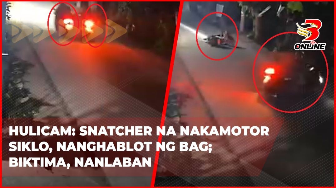 ⁣Hulicam Snatcher na nakamotorsiklo, nanghablot ng bag; biktima, nanlaban