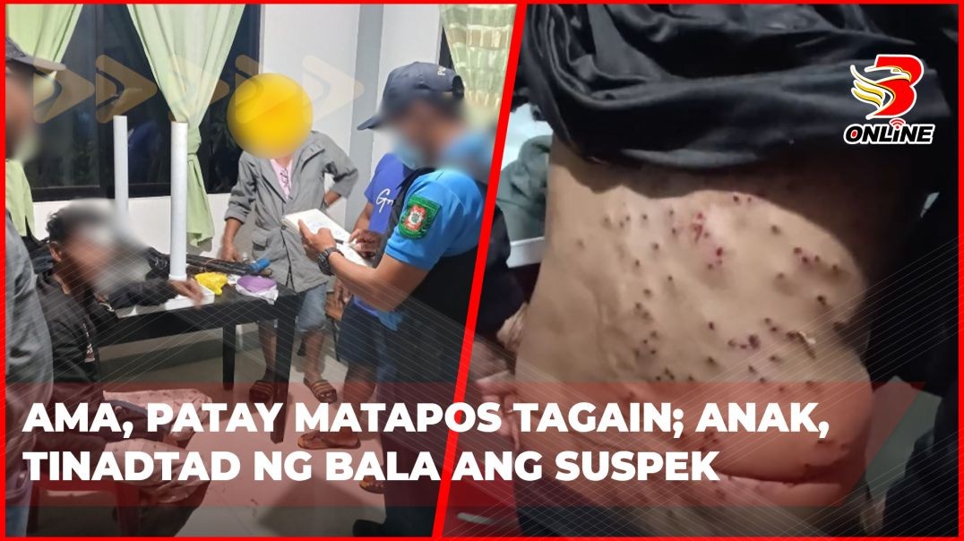⁣Ama, patay matapos tagain; anak, tinadtad ng bala ang suspek