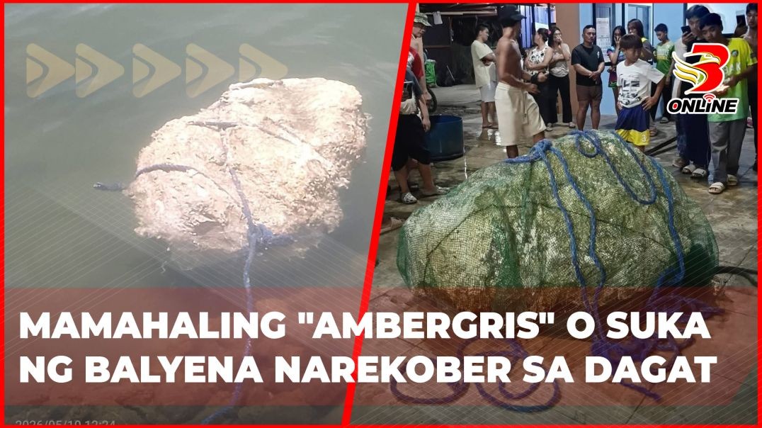 ⁣Mamahaling ambergris o suka ng balyena narekober sa dagat
