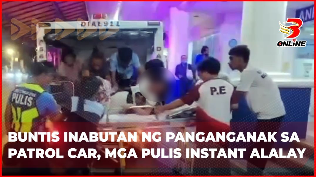 ⁣Buntis inabutan ng panganganak sa patrol car, mga pulis instant alalay